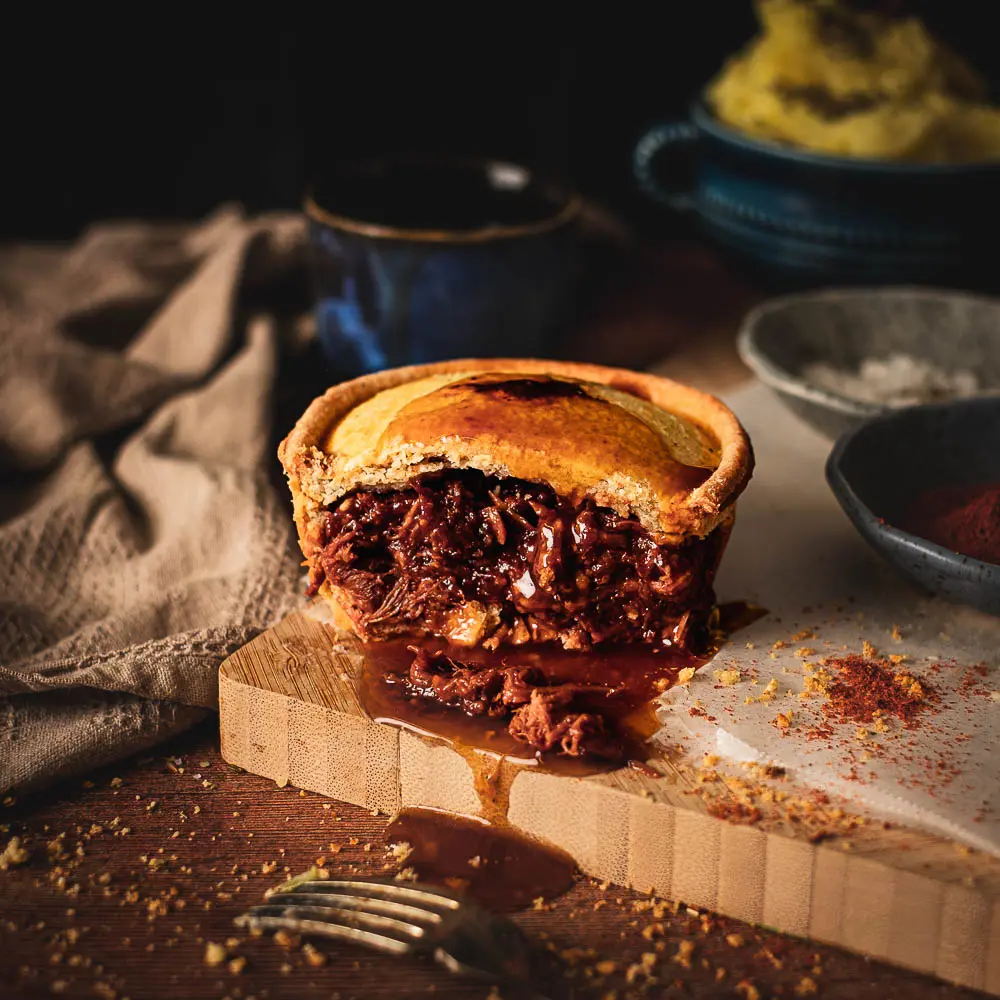 Gourmet 8 Hour Slow Roasted BBQ Pulled Pork Pie